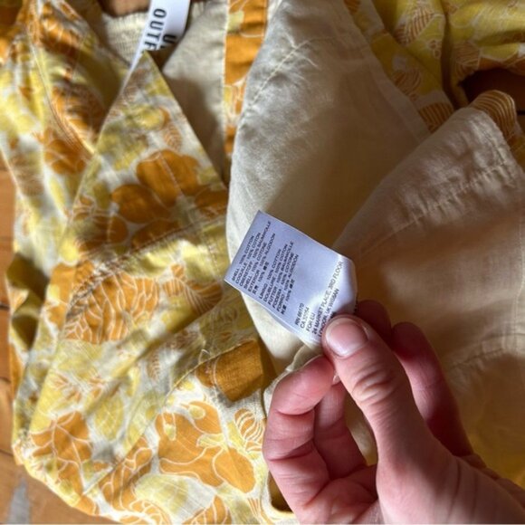 Urban Outfitters UO Sz M NWT Yellow Floral Cotton Mini Dress - Picture 11 of 11
